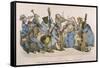 Musicians Satirised by Being Represented as Animals-JJ Grandville-Framed Stretched Canvas