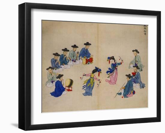 Musicians with Dancers-Kim Junkeun-Framed Giclee Print