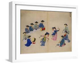 Musicians with Dancers-Kim Junkeun-Framed Giclee Print