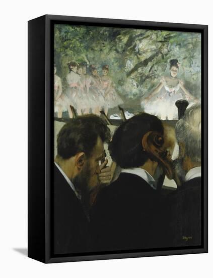 Musiciens a L'Orchestre, 1872-Edgar Degas-Framed Stretched Canvas