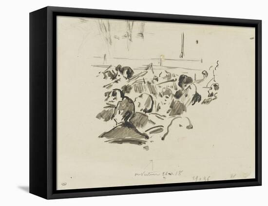 Musiciens à l'orchestre-Edouard Manet-Framed Stretched Canvas