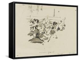 Musiciens à l'orchestre-Edouard Manet-Framed Stretched Canvas