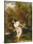 Musidora: the Bather 'At the Doubtful Breeze Alarmed', Replica-William Etty-Stretched Canvas