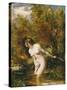 Musidora: the Bather 'At the Doubtful Breeze Alarmed', Replica-William Etty-Stretched Canvas