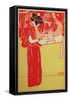 Musik-Gustav Klimt-Framed Stretched Canvas