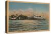 Muskegon, MI - View of Milwaukee Clipper-Lantern Press-Stretched Canvas