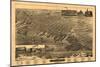 Muskegon, Michigan - Panoramic Map-Lantern Press-Mounted Art Print