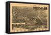 Muskegon, Michigan - Panoramic Map-Lantern Press-Framed Stretched Canvas