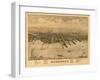 Muskegon, Michigan - Panoramic Map-Lantern Press-Framed Art Print