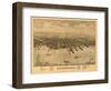 Muskegon, Michigan - Panoramic Map-Lantern Press-Framed Art Print