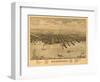 Muskegon, Michigan - Panoramic Map-Lantern Press-Framed Art Print