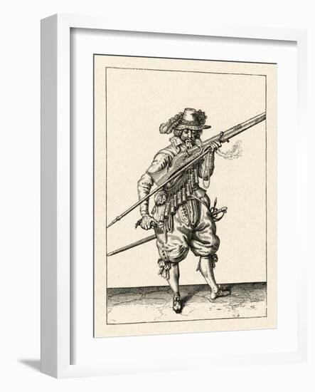 Musket and Arquebus Holland, Loading-Jakob De Gheyn-Framed Art Print