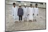 Muslim boys praying, Kathmandu, Nepal-Godong-Mounted Photographic Print