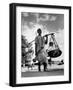 Muslim Man carrying his son and hookah in Convoy to West Punjab to Escape Anti Muslim Sikhs-Margaret Bourke-White-Framed Photographic Print