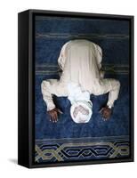 Muslim Man Praying, Dubai, United Arab Emirates, Middle East-null-Framed Stretched Canvas
