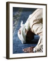 Muslim Man Praying, Dubai, United Arab Emirates, Middle East-null-Framed Photographic Print