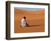 Muslim Man Praying in the Desert, Sebha, Ubari, Libya, North Africa, Africa-Godong-Framed Photographic Print