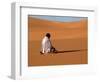 Muslim Man Praying in the Desert, Sebha, Ubari, Libya, North Africa, Africa-Godong-Framed Photographic Print