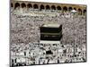 Muslim Pilgrims Performing the Hajj, at the Afternoon Prayers Inside the Grand Mosque, Mecca-null-Mounted Photographic Print