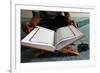 Muslim reading the Quran in Mosque-Godong-Framed Photographic Print