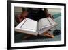 Muslim reading the Quran in Mosque-Godong-Framed Photographic Print