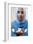 Muslim woman offering Ramadan pastries-Godong-Framed Photographic Print