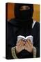 Muslim woman reading the Noble Quran, United Arab Emirates, Middle East-Godong-Stretched Canvas