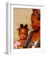 Muslim Woman with Daughter, Techiman, Brong-Ahafo Region, Dagomabaline Area, Ghana-Alison Jones-Framed Photographic Print