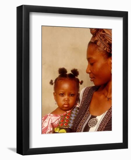 Muslim Woman with Daughter, Techiman, Brong-Ahafo Region, Dagomabaline Area, Ghana-Alison Jones-Framed Photographic Print