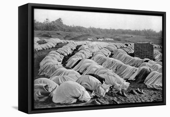 Muslims at Prayer, Algeria, 1920-Biskra Frechon-Framed Stretched Canvas