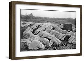 Muslims at Prayer, Algeria, 1920-Biskra Frechon-Framed Giclee Print