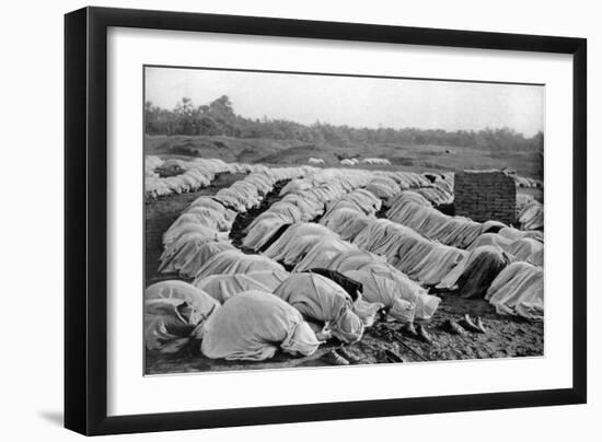 Muslims at Prayer, Algeria, 1920-Biskra Frechon-Framed Giclee Print