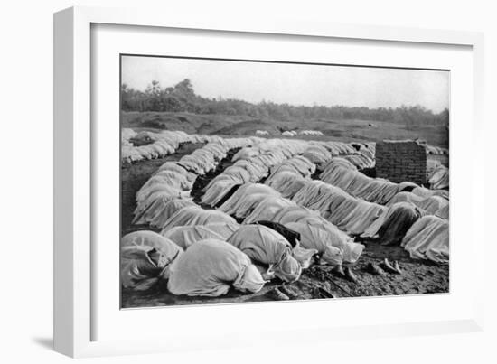 Muslims at Prayer, Algeria, 1920-Biskra Frechon-Framed Giclee Print