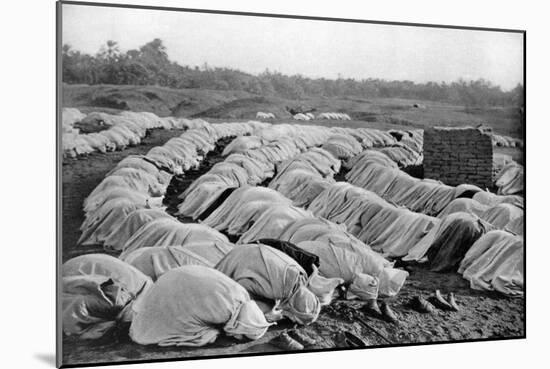 Muslims at Prayer, Algeria, 1920-Biskra Frechon-Mounted Giclee Print