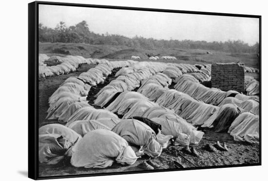 Muslims at Prayer, Algeria, 1920-Biskra Frechon-Framed Stretched Canvas