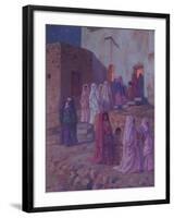 Muslims Leaving the Village Mosque on the Eve of Mouled-Etienne Alphonse Dinet-Framed Giclee Print