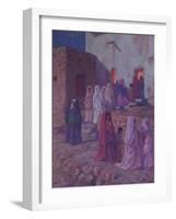 Muslims Leaving the Village Mosque on the Eve of Mouled-Etienne Alphonse Dinet-Framed Giclee Print