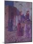 Muslims Leaving the Village Mosque on the Eve of Mouled-Etienne Alphonse Dinet-Mounted Giclee Print