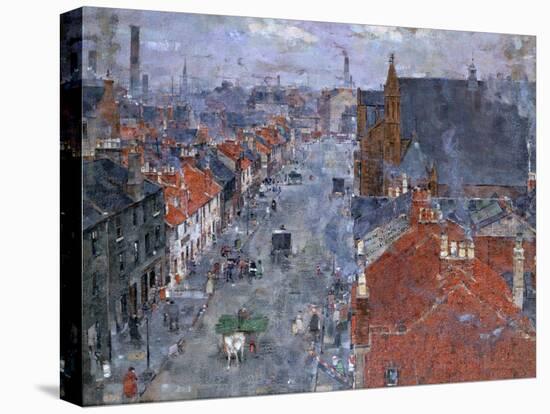 Muslin Street, Bridgeton, Glasgow-John Quinton Pringle-Stretched Canvas