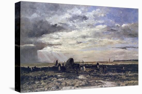 Mussel Collectors-Karl Daubigny-Stretched Canvas