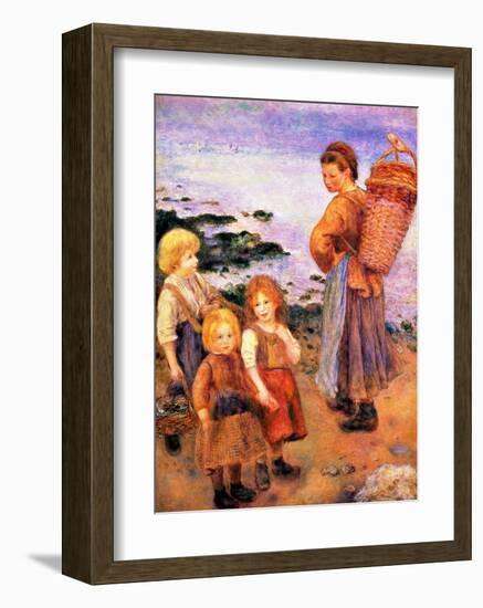 Mussel Fishers of Berneval-Pierre-Auguste Renoir-Framed Giclee Print