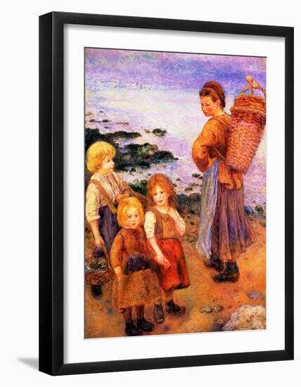 Mussel Fishers of Berneval-Pierre-Auguste Renoir-Framed Giclee Print