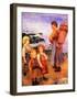 Mussel Fishers of Berneval-Pierre-Auguste Renoir-Framed Giclee Print