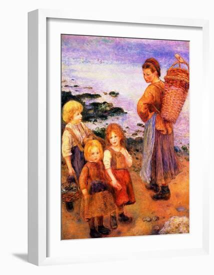 Mussel Fishers of Berneval-Pierre-Auguste Renoir-Framed Giclee Print