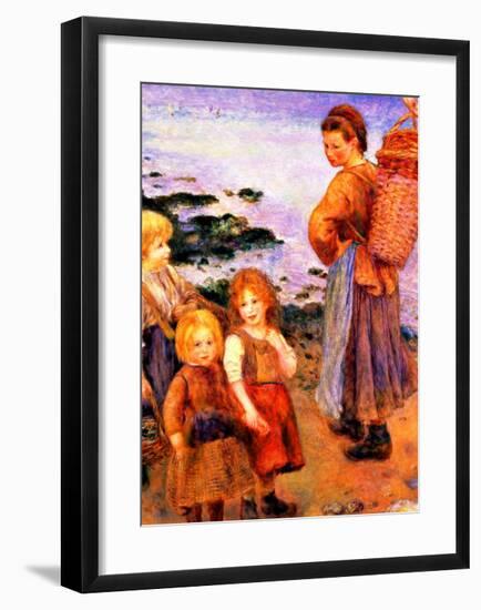 Mussel Fishers of Berneval-Pierre-Auguste Renoir-Framed Giclee Print