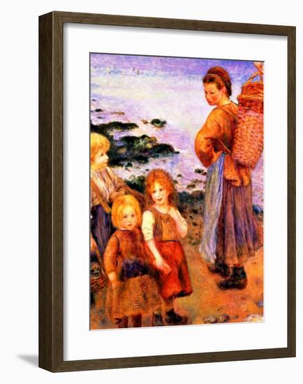 Mussel Fishers of Berneval-Pierre-Auguste Renoir-Framed Giclee Print