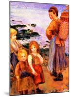 Mussel Fishers of Berneval-Pierre-Auguste Renoir-Mounted Giclee Print