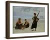 Mussel Gatherers, Brittany-August Wilhelm Nikolaus Hagborg-Framed Giclee Print