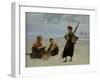 Mussel Gatherers, Brittany-August Wilhelm Nikolaus Hagborg-Framed Giclee Print