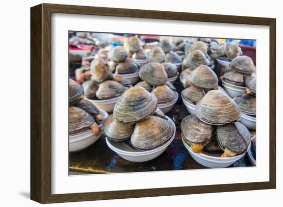 Mussels for Sale at the Fish Market in Busan, South Korea, Asia-Michael-Framed Photographic Print